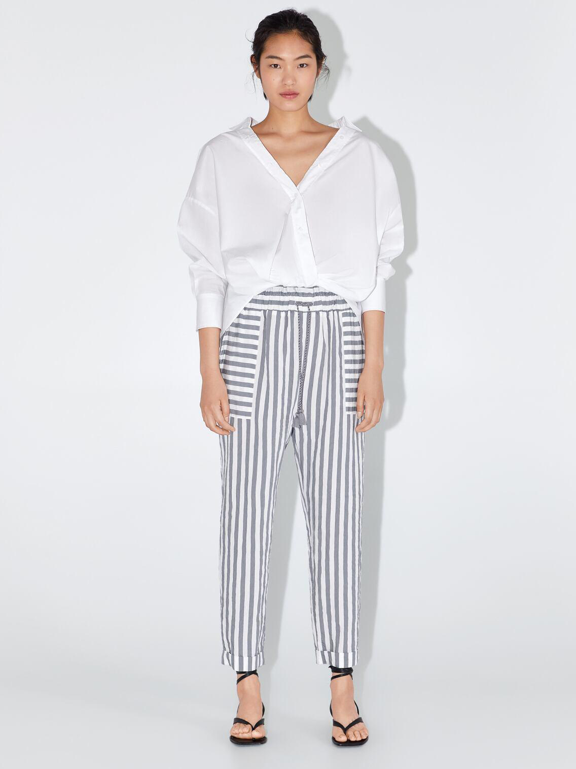 

Брюки Zara 9878/220/096-ADVR XS Белые с серым