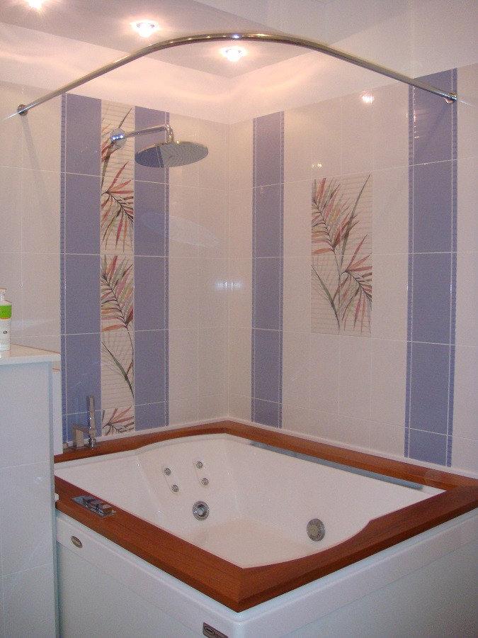 

Карниз в ванную, нержавеющая сталь Г-образный д25 90х90 см