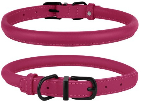 

Шкіряний Круглий Нашийник для Собак BronzeDog Premium з металевою фурнітурою Рожевий, L 13 мм 45-53 см