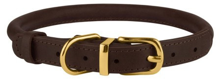 

Шкіряний Круглий Нашийник для Собак BronzeDog Premium Crazy темно-коричневий, L 11 мм 38-48 см