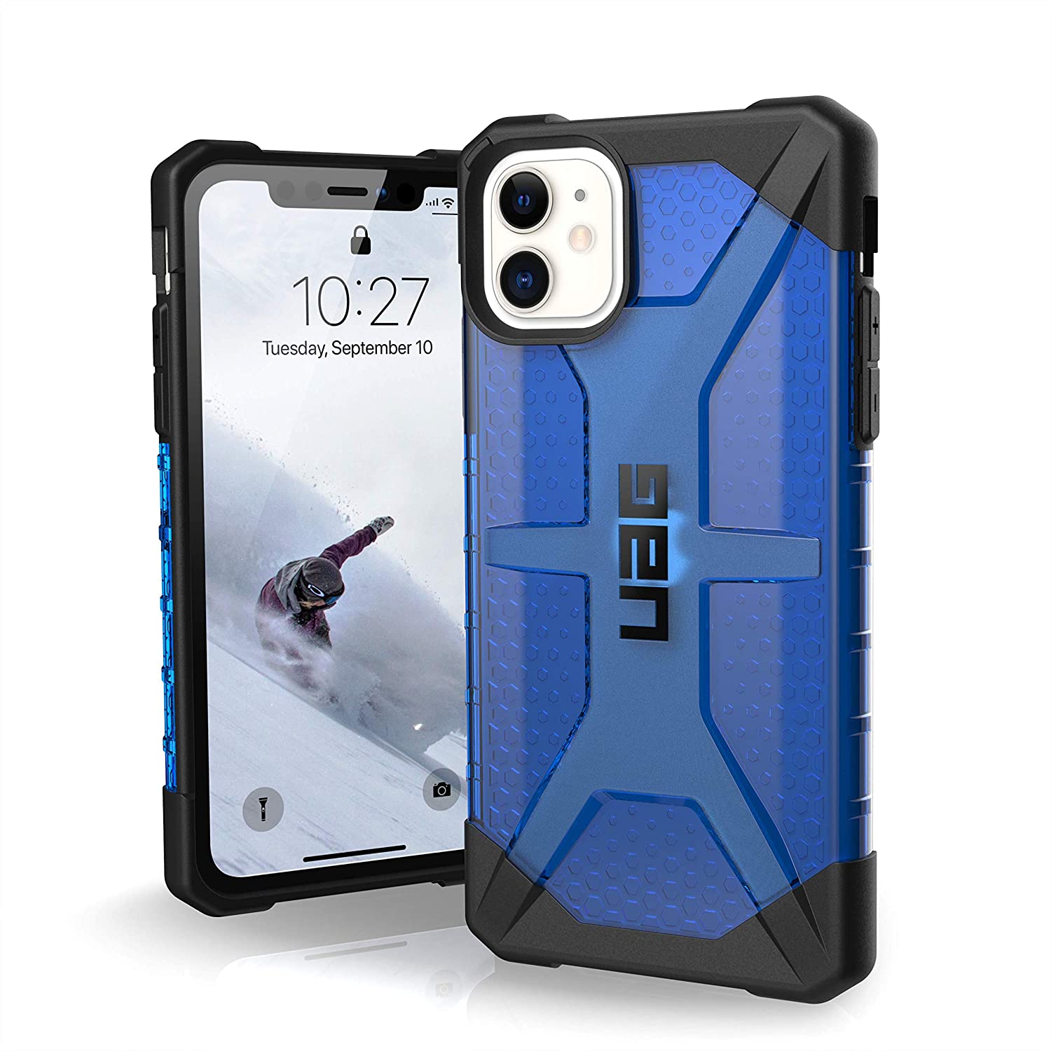

Чехол прозрачный противоударный милитари UAG Plasma для Iphone 11 (6.1") Cobalt