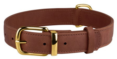 

Шкіряний Нашийник для Собак BronzeDog Crazy коньячний, M 20 мм 30-39 см