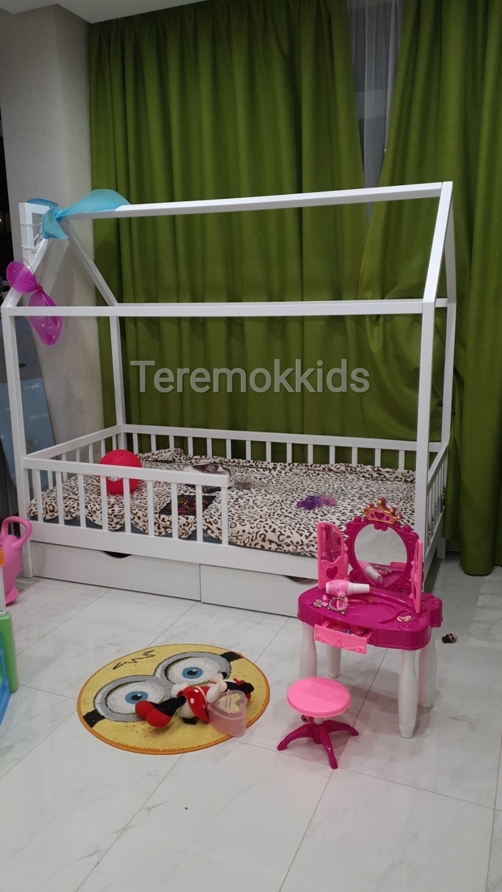 

Детская кровать домик Teremokkids Альфа с ящиками 90х190