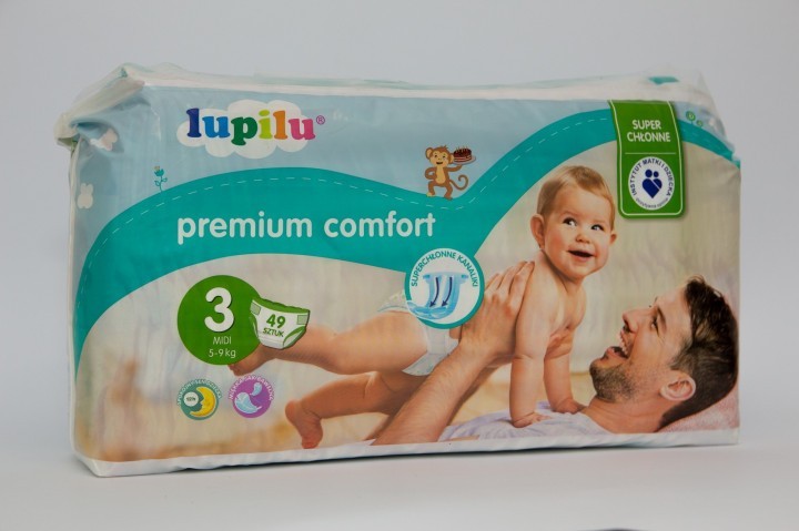 

Подгузники Lupilu Premium comfort 3 размер 5-9 кг Box 4уп*49шт