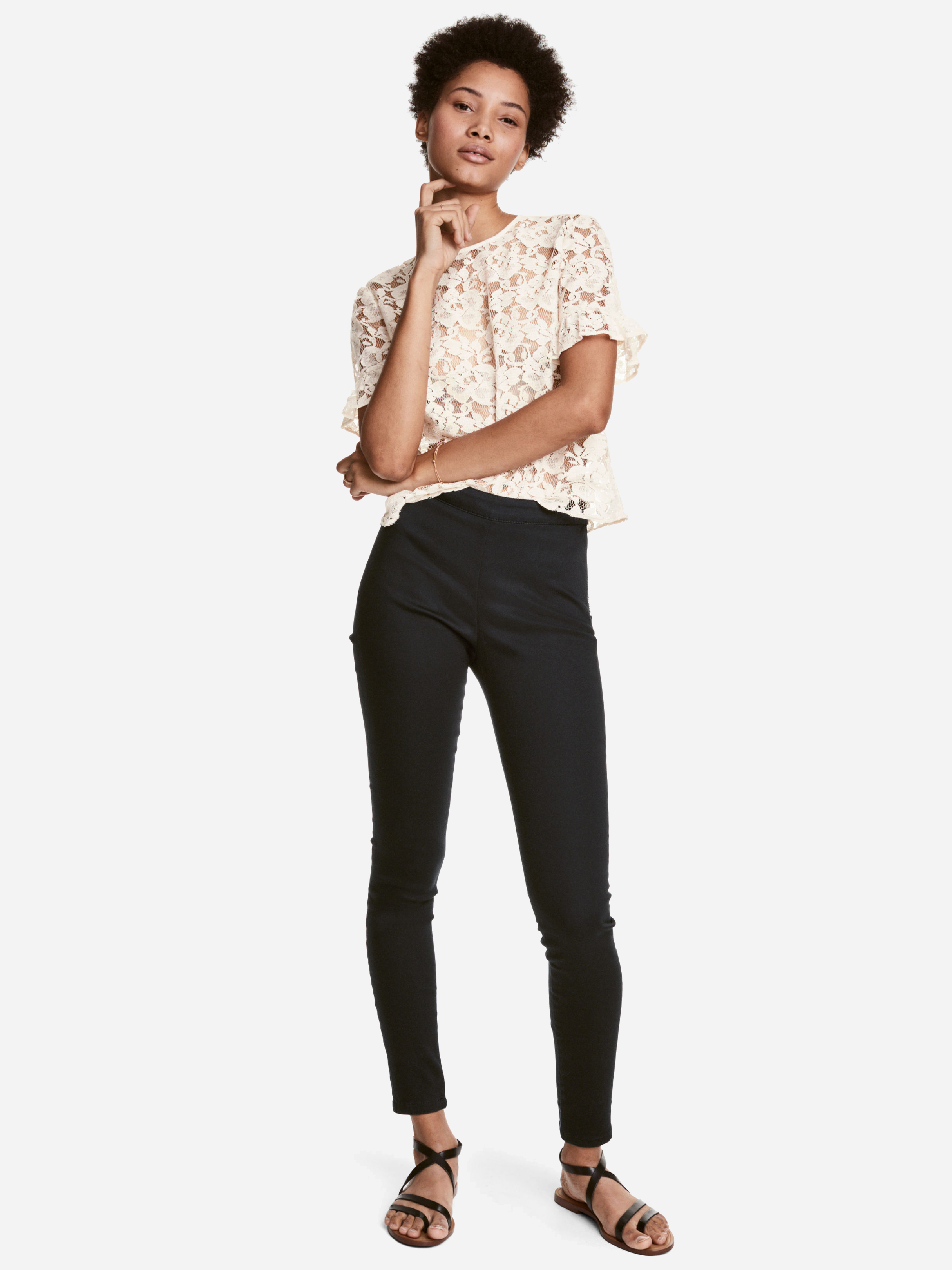 

Брюки H&M 5026365-AAAD 34 Черные