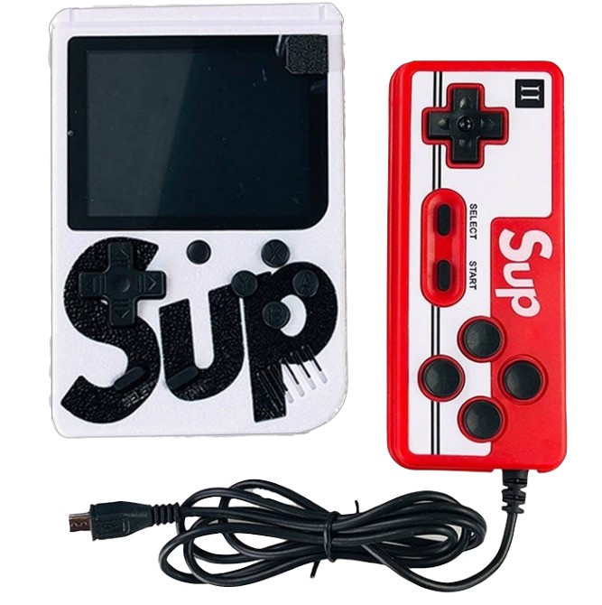 

Игровая приставка SUP Game Box 400в1 Белая - Приставка Dendy для двух игроков, с джойстиком, с подключением к ТВ
