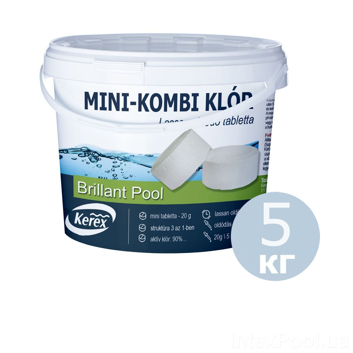 

Таблетки для бассейна MINI «Комби хлор 3 в 1» Kerex 80506 5 кг