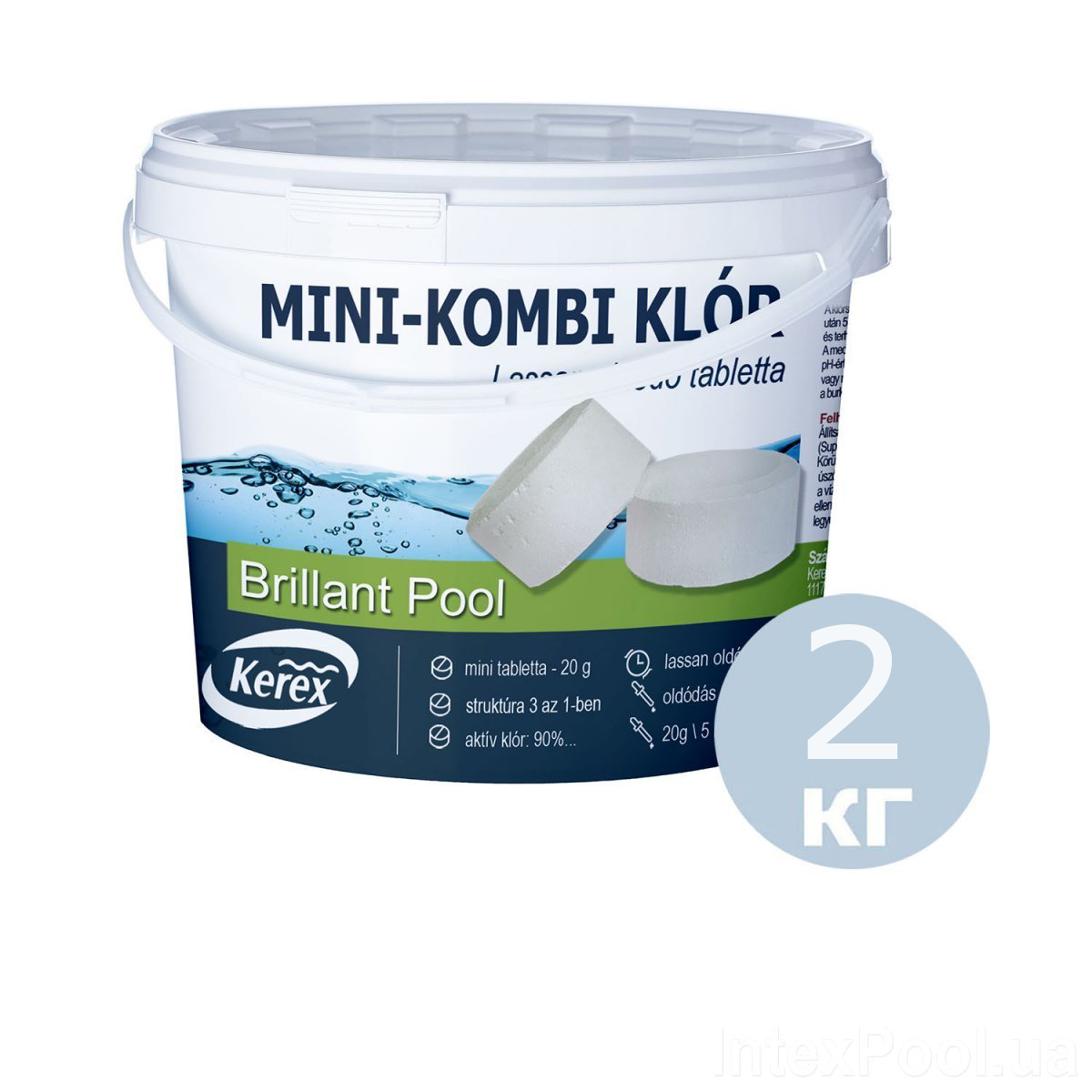 

Таблетки для бассейна MINI «Комби хлор 3 в 1» Kerex 80206 2 кг