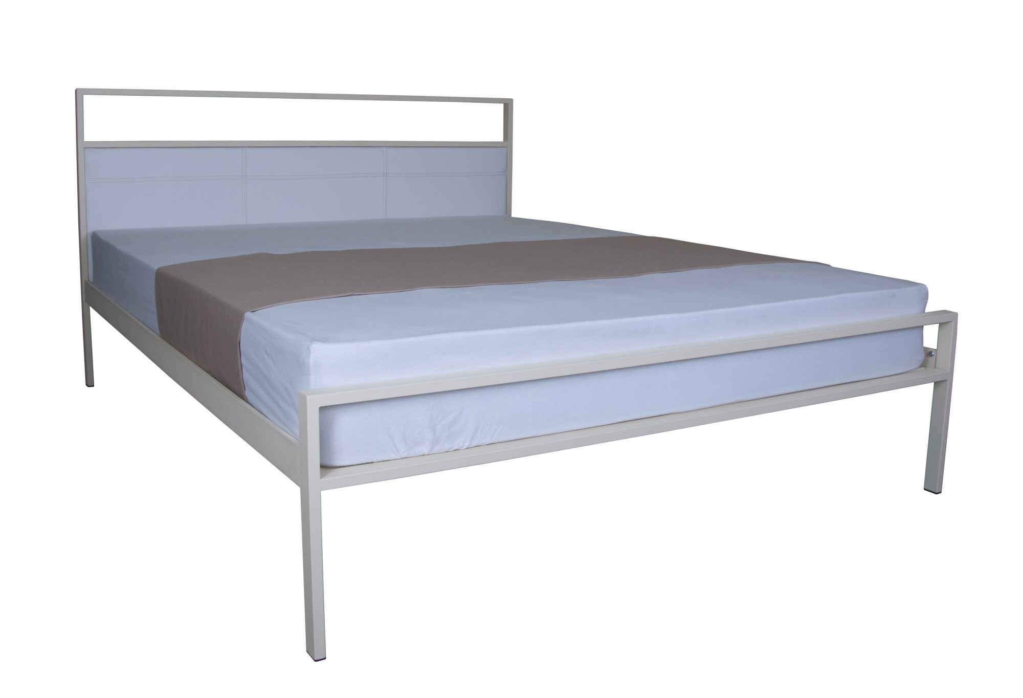 

Кровать Melbi 180х200 см металл+дсп белый Кристи Софт