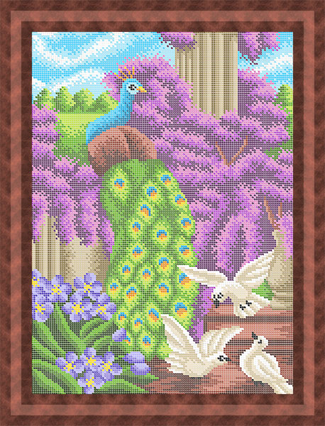 

Набор для вышивки бисером Фурор Рукоделия Павлины в сирени (ЖБп3-019-Н)