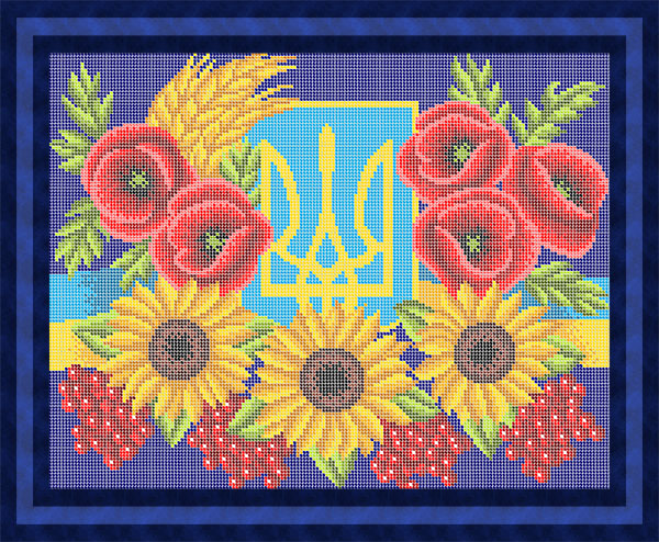 

Набор для вышивки бисером Фурор Рукоделия Герб Украины (НБп3-152-Н)