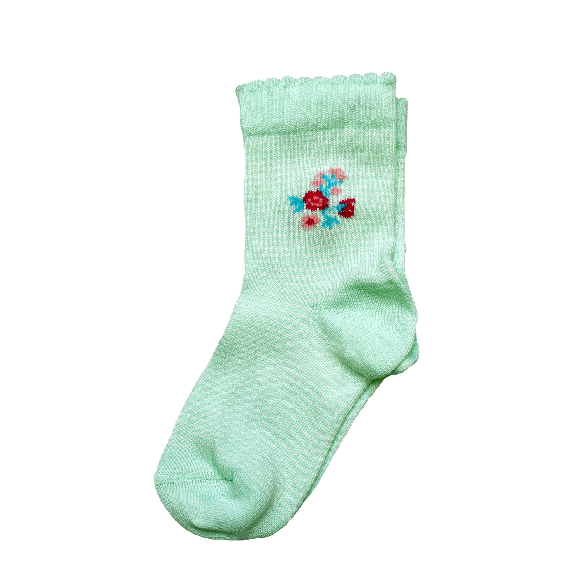 

Детские носки ( 1 шт ) George мятного цвета в полосочку с цветами, высокие 37-39 р. 1307