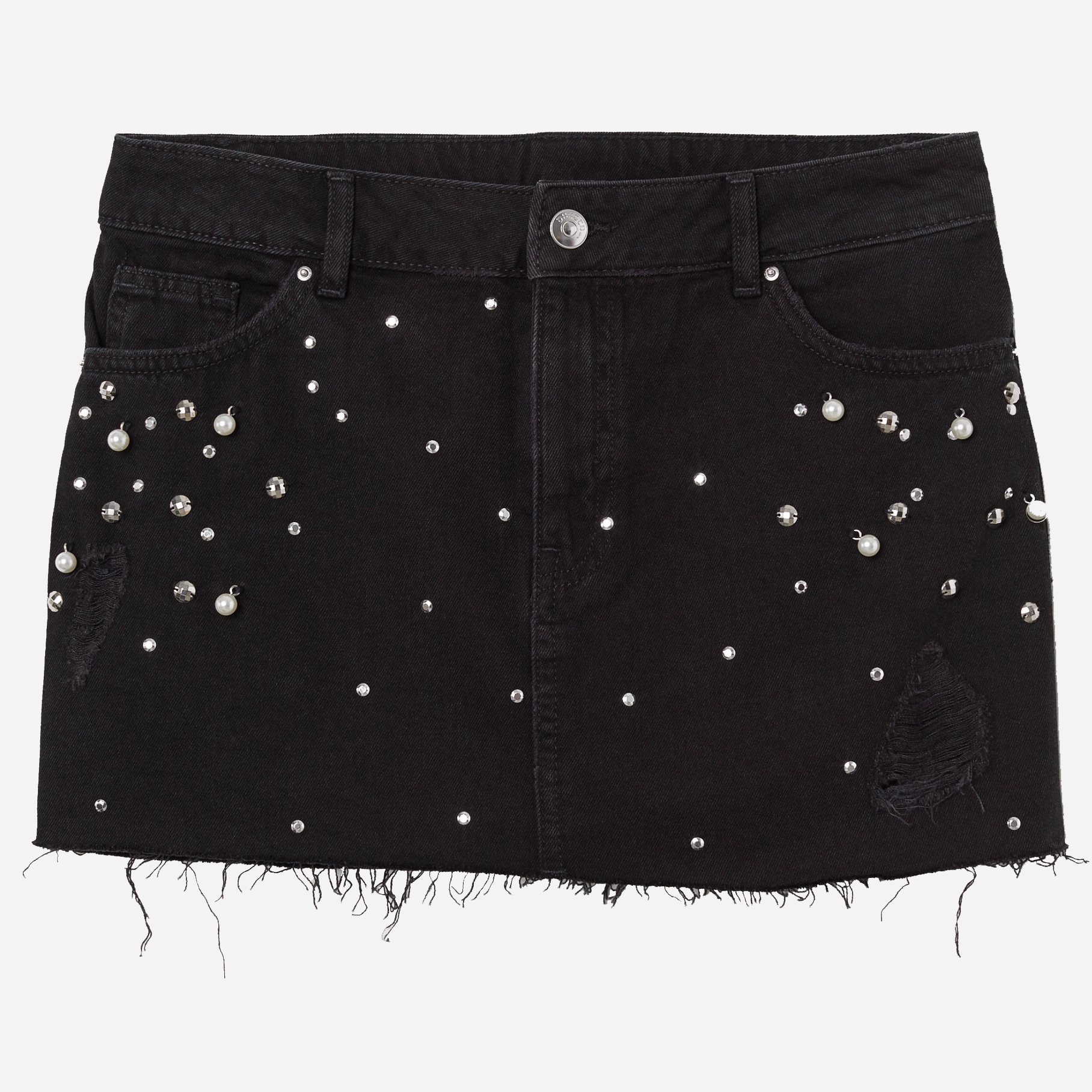 

Юбка джинсовая H&M 5785457-AAPU 42 Черная