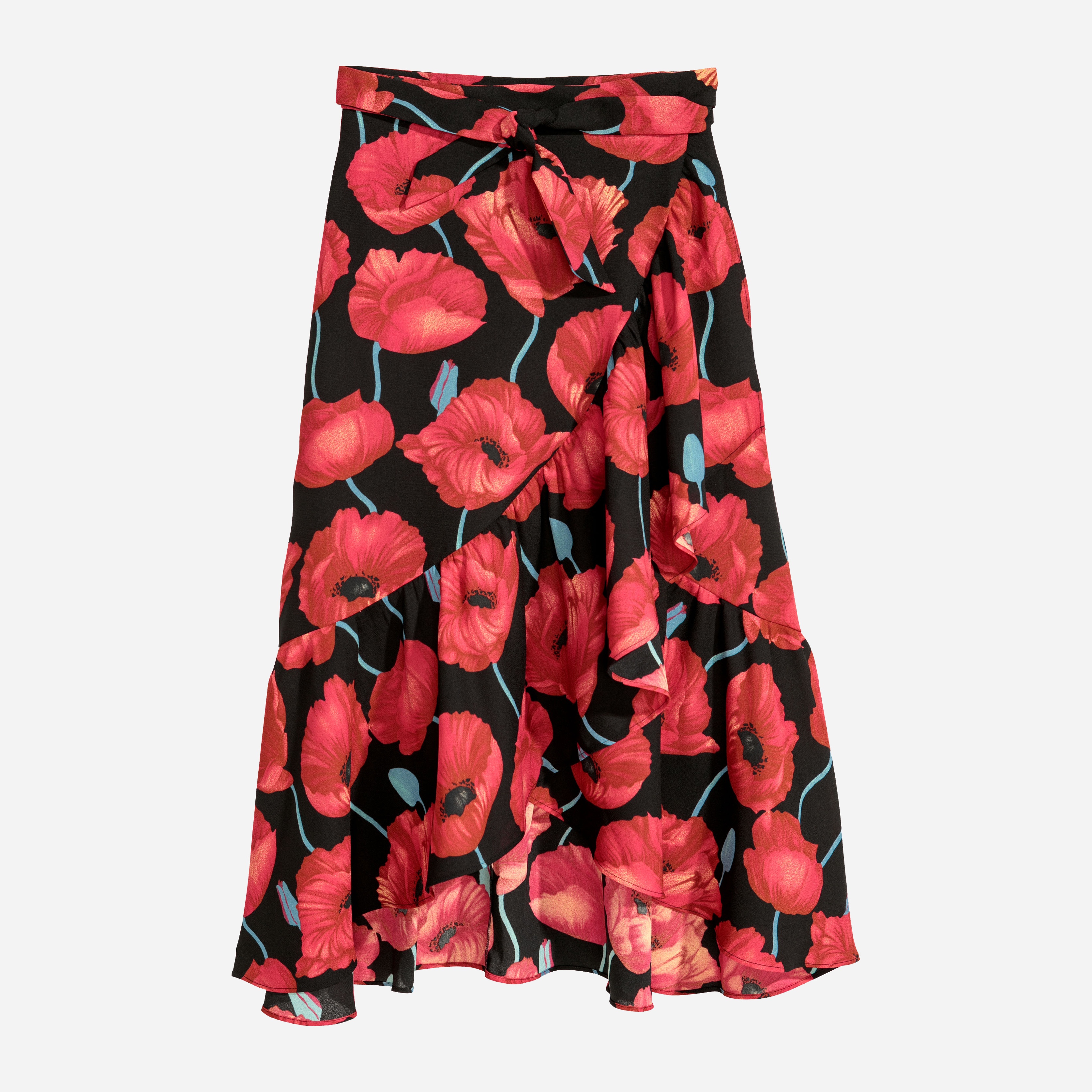 

Юбка H&M 6091746-ACET 46 Черная с красным
