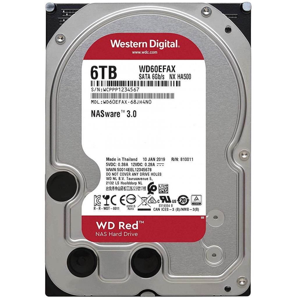 

Жесткий диск 3.5" 6TB (5400 rpm, 256MB, SATAIII) WD Red (WD60EFAX)