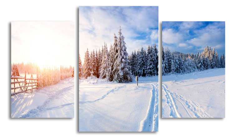 

Модульная картина LaPrint Зима в лесу 200x117 см