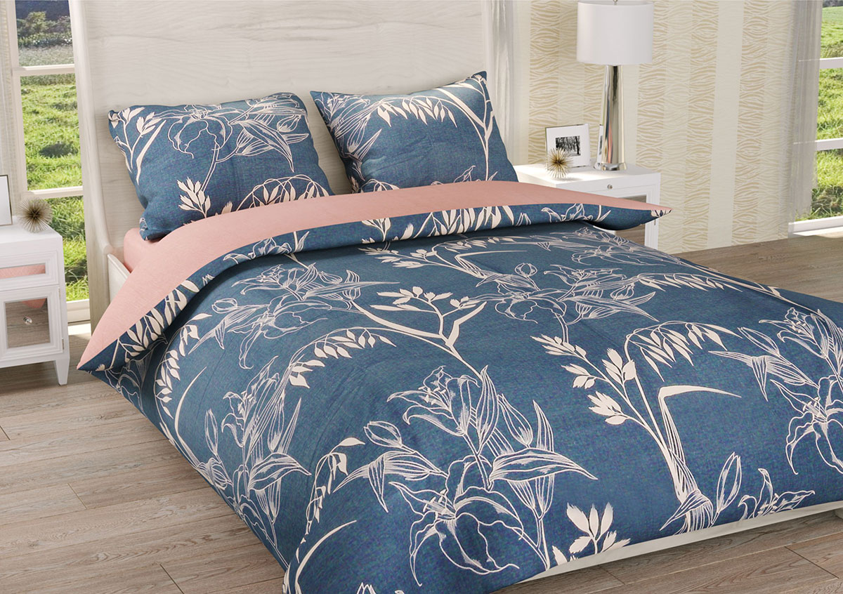 

Постельное белье Ранфорс Органик Р 507Д Leleka-Textile полуторный цветной (1619/4676)