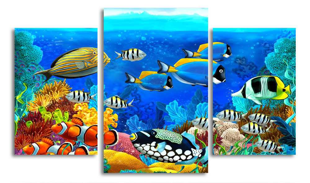

Модульная картина LaPrint Подводный мир 200x117 см