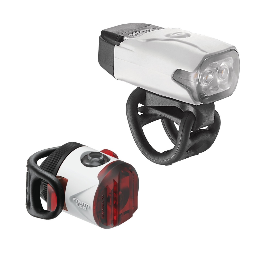 

Комплект світла Lezyne LED KTV DRIVE / FEMTO USB PAIR Білий 200/5 люменів Y13 (4712806 003548