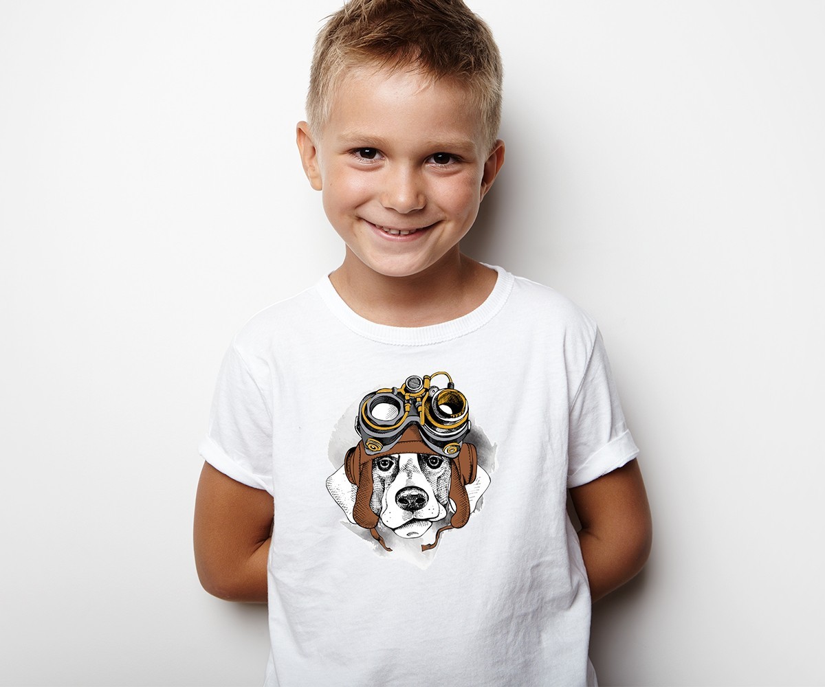 

Футболка для мальчиков, белая с принтом "Dog - Pen". Рост 116 см (5-6 лет) TM WallZoo. 100% хлопок.