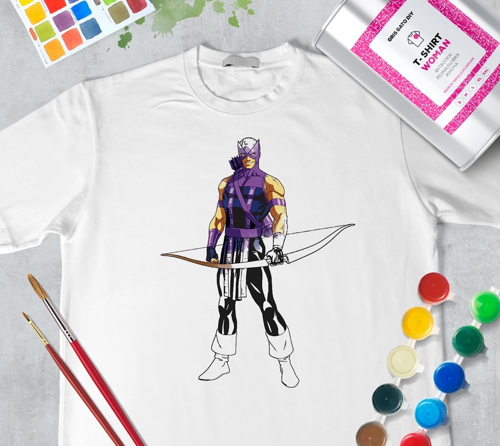 

Футболка раскраска для женщин "Соколиный глаз" Хоукай" Hawkeye" (+ краски) WallZoo белая, Футболка раскраска для женщин "Соколиный глаз" Хоукай" Hawkeye" (+ краски) WallZoo белая l
