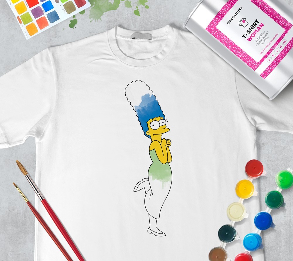 

Футболка раскраска для женщин "Мардж Симпсон" Marge Simpson" (+ краски) WallZoo белая, Футболка раскраска для женщин "Мардж Симпсон" Marge Simpson" (+ краски) WallZoo белая xl