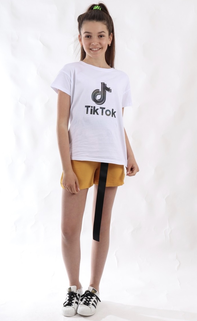 

Футболка Tik Tok для девочек, Артикул: JP2076-белая (134 СМ)