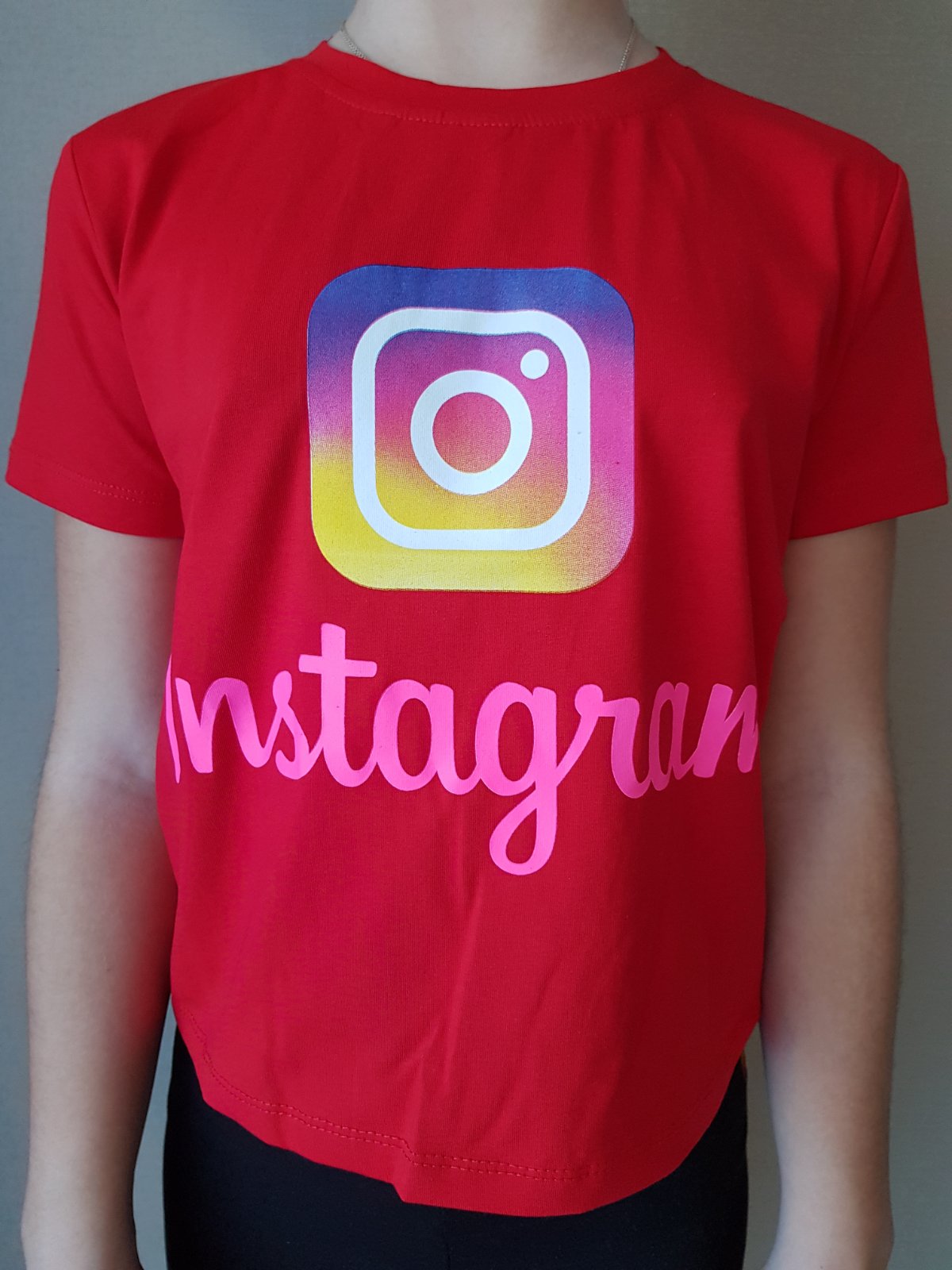 

Футболка Instagram для девочек, Артикул: 1201-красная (13 лет 158 СМ)