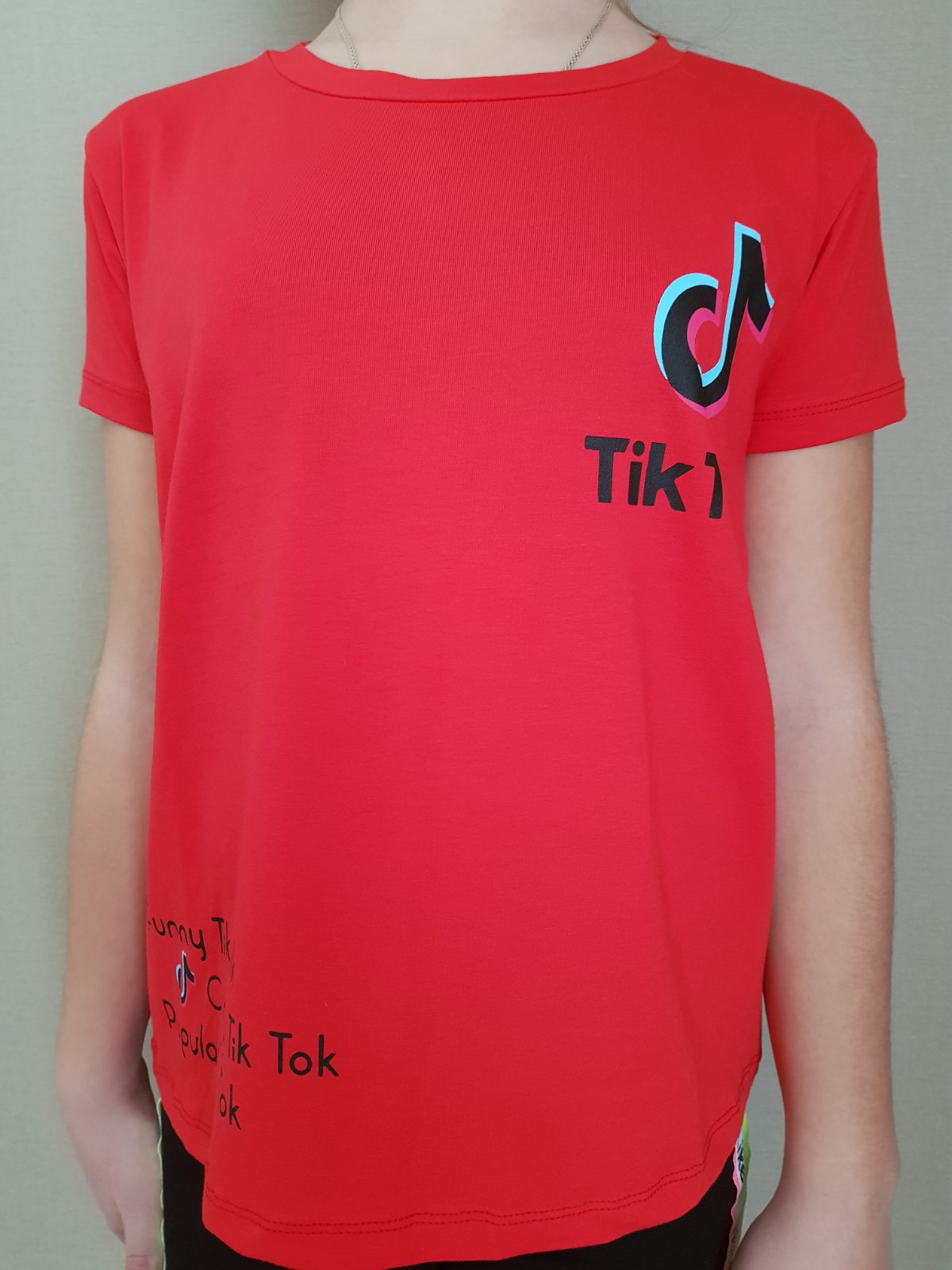 

Футболка Tik Tok для девочек, Артикул: 32-7907-красная, (152 СМ)