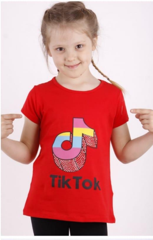 

Футболка Tik Tok для девочек, Артикул: 11065-красный (13-14 лет 158 СМ)