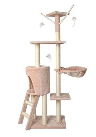 

Дряпка, когтеточка, будиночок для кота беж 138 см Malatec