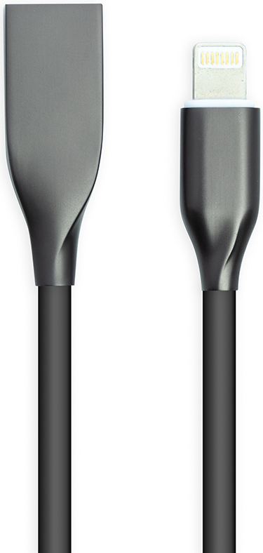 

Кабель PowerPlant USB - Lightning силикон 2 м Черный
