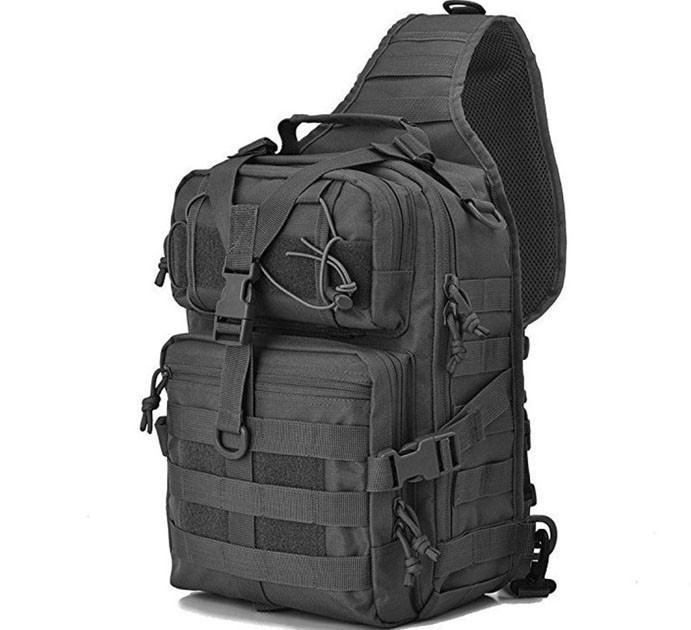 

Однолямочный тактический рюкзак барсетка сумка слинг Tactical с системой molle на 15 л Black (ta15-black)