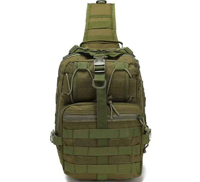 

Однолямочный тактический рюкзак барсетка сумка слинг Tactical с системой molle на 15 л Olive (ta15-olive)