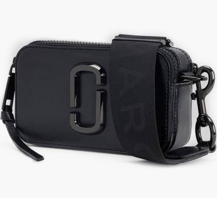 

Кожаная женская сумка - клатч через плечо Marc Jacobs The Snapshot DTM Black