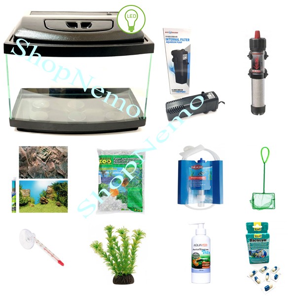 

Аквариумный набор Zoocool 500-300-400 (60л) 4мм овальный LED-E14 прозрачный силикон