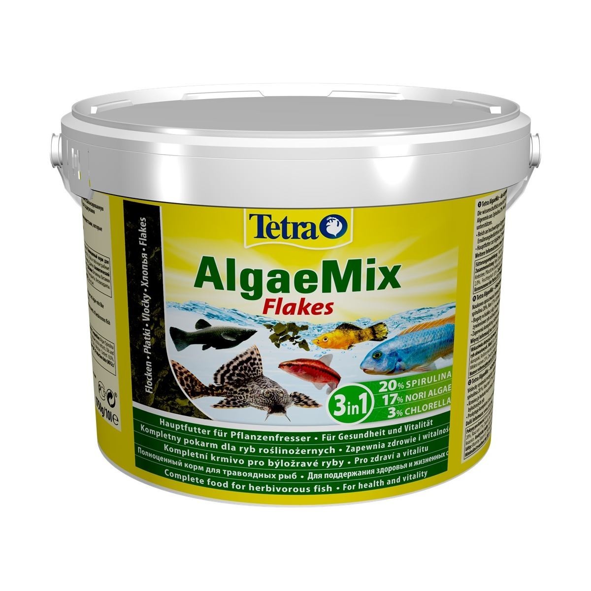 

Корм Tetra Algae Mix для травоядных аквариумных рыб в хлопьях 10 л