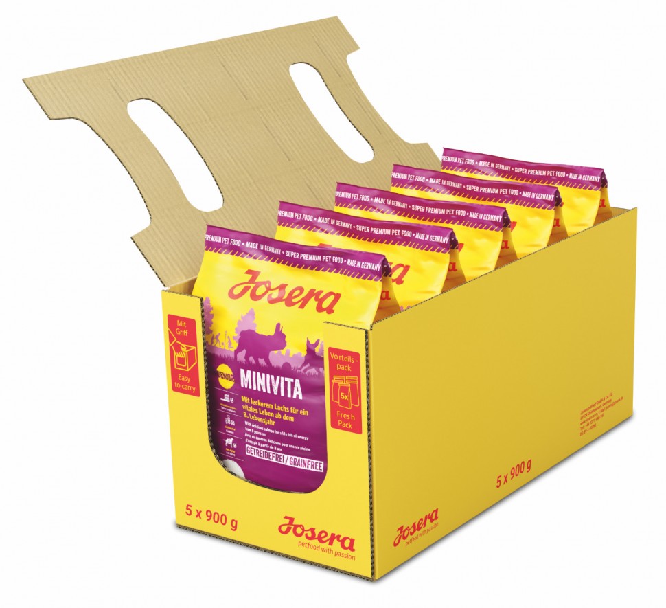 

Сухой корм Josera MiniVita для стареющих собак с лососем и картофелем 4.5 кг