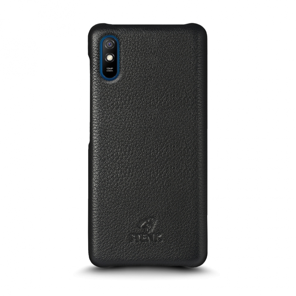 

Кожаная накладка Stenk Cover для Xiaomi Redmi 9A Чёрная