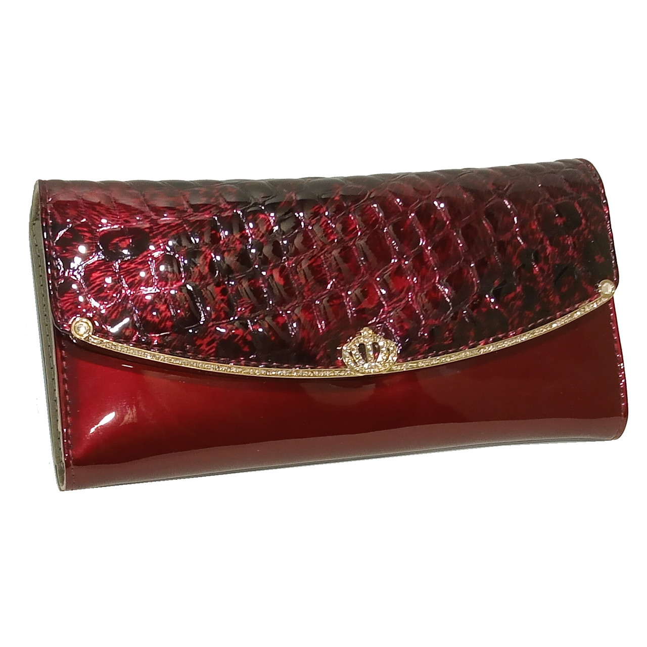 

Кошелек женский из натуральной лаковой кожи Classic&Style Красный
