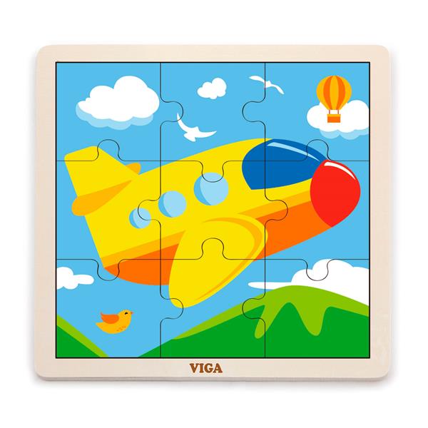 

Деревянный пазл Viga Toys Самолетик, 9 элементов
