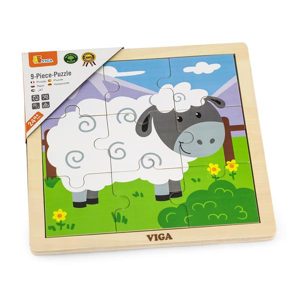 

Деревянный пазл Viga Toys Овечка, 9 элементов