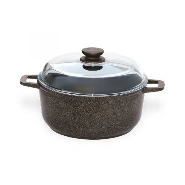

Кастрюля Granite Brown с крышкой 2л Биол