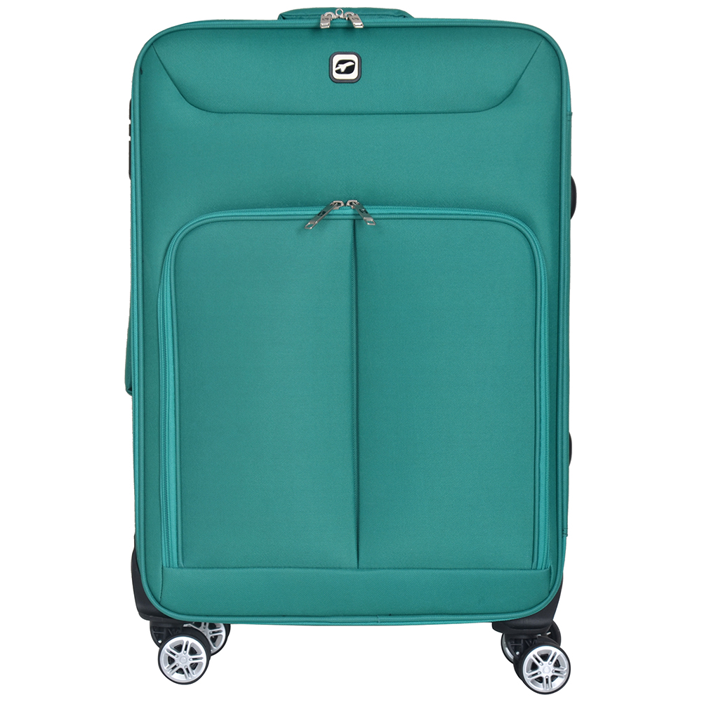 

Чемодан мягкий Airport 1st CLASS зеленый, 8 колес, 65см