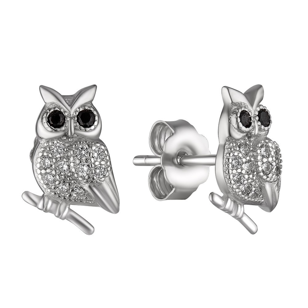 

Серьги TOP SILVER Сова 520167чб