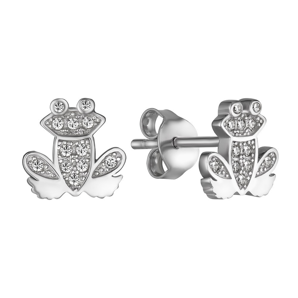 

Серьги TOP SILVER Лягушка 520375б