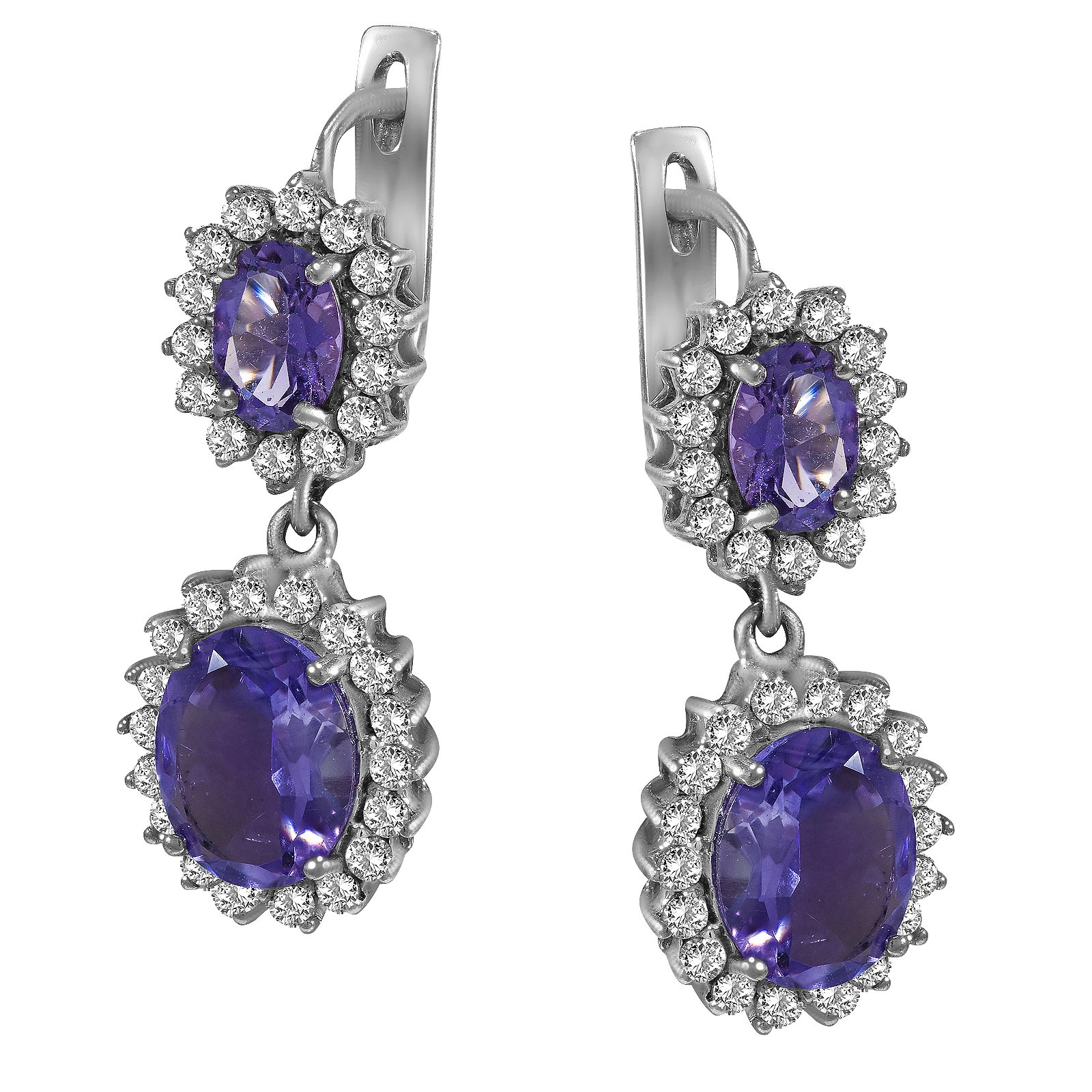 

Серьги из серебра с аметистами 1708991