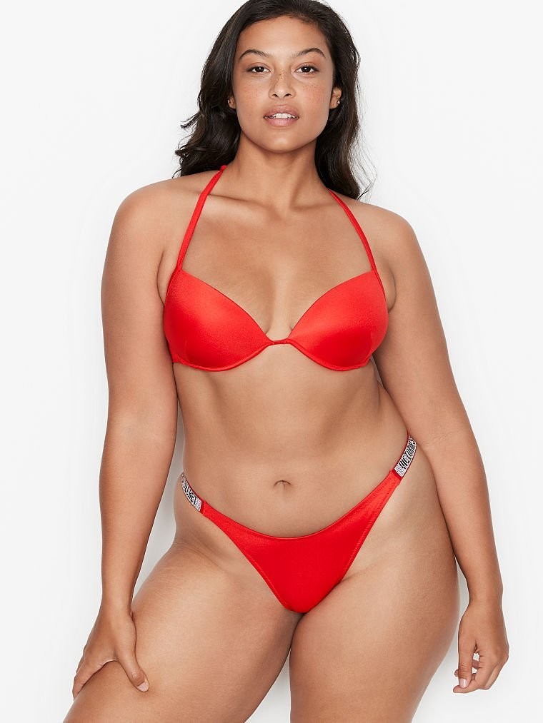 

Купальник Victoria's Secret 75B/S Красный со Стразами (9018)