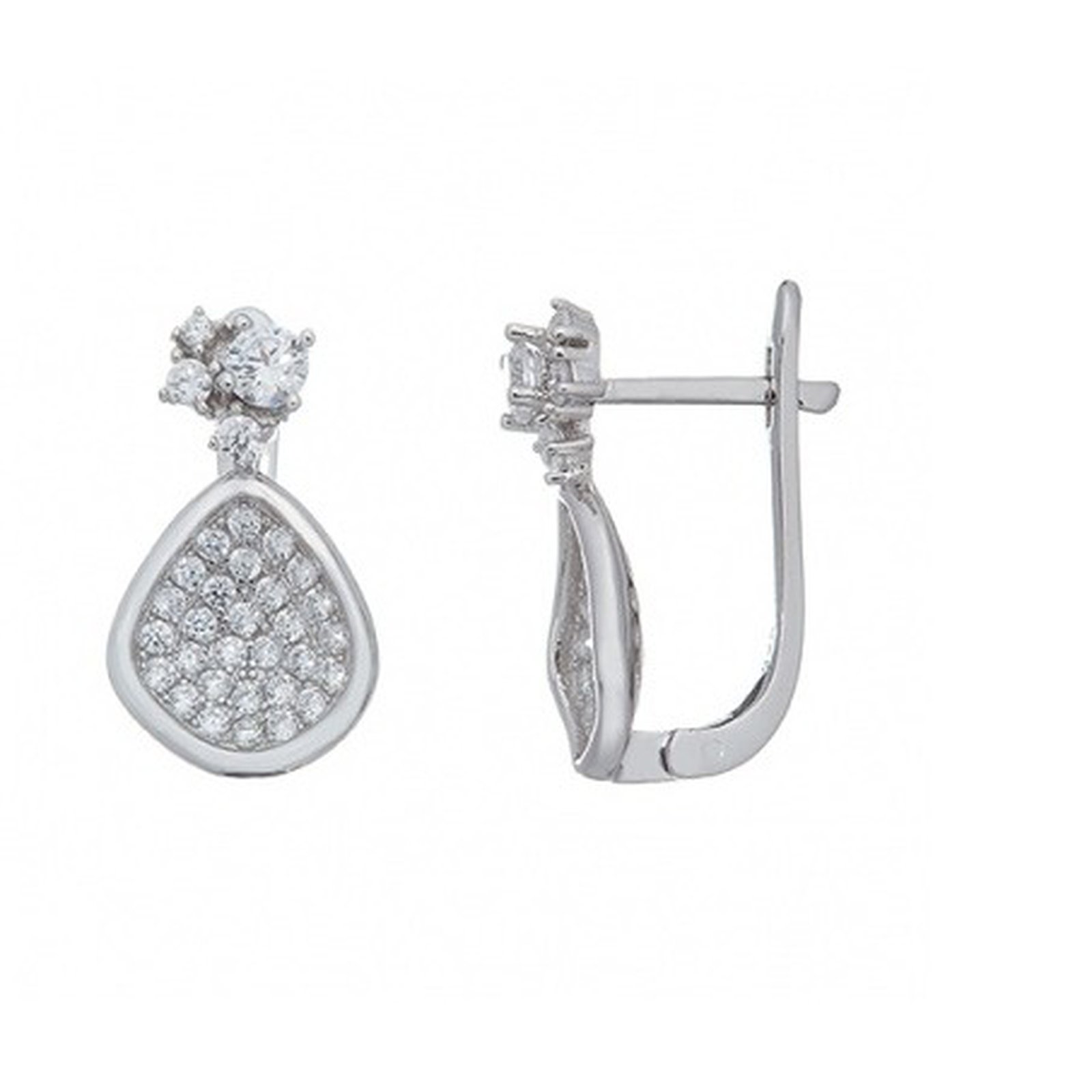 

Серьги из серебра с куб. циркониями 143926