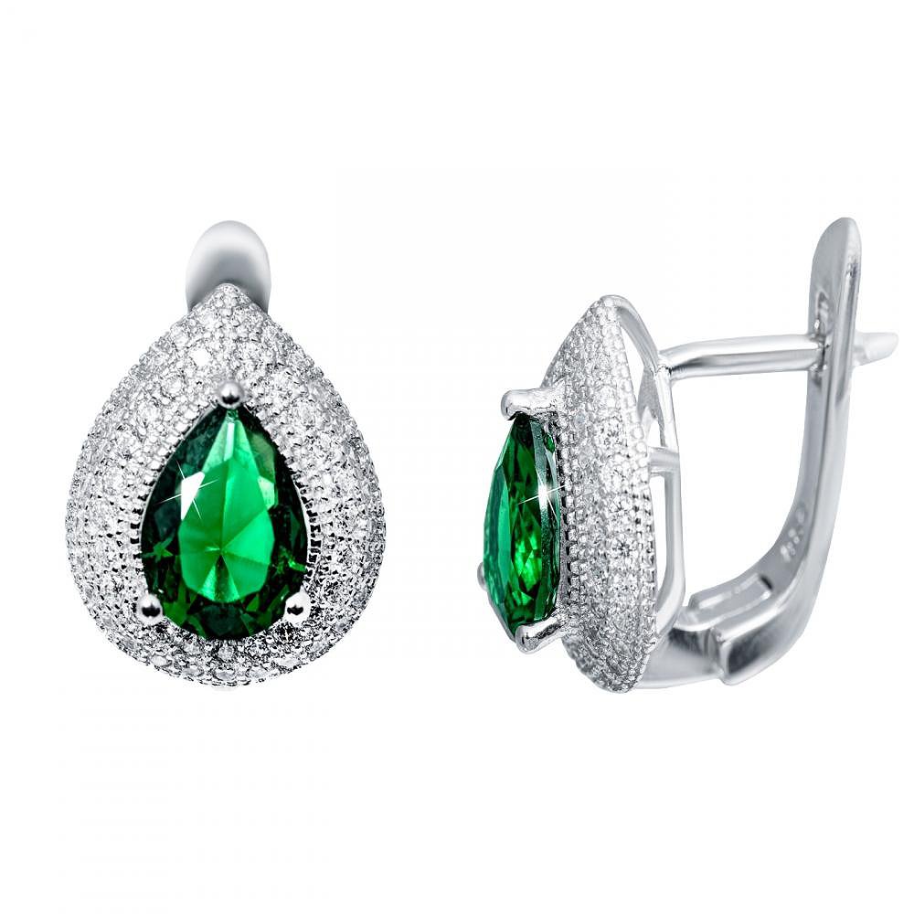 

Серьги из серебра с куб. циркониями 143727